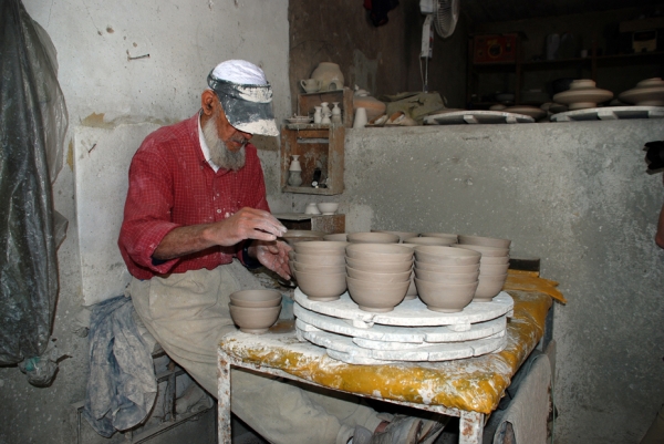 Fez, mozaiek en porselein fabriek