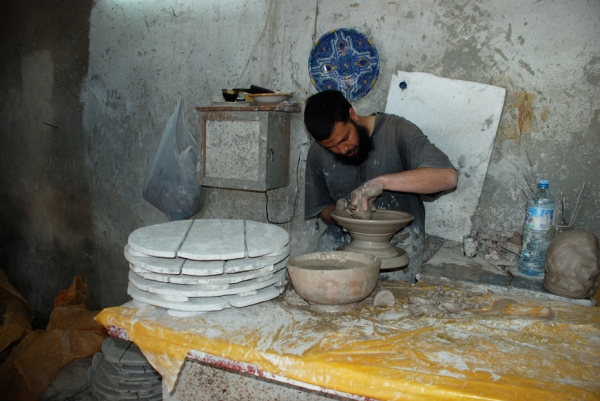 Fez, mozaiek en porselein fabriek
