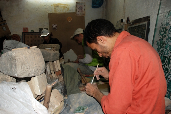 Fes, mozaiek en porselein fabriek